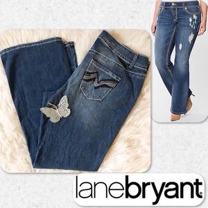 Lane Bryant Distressed Bootcut Jeans